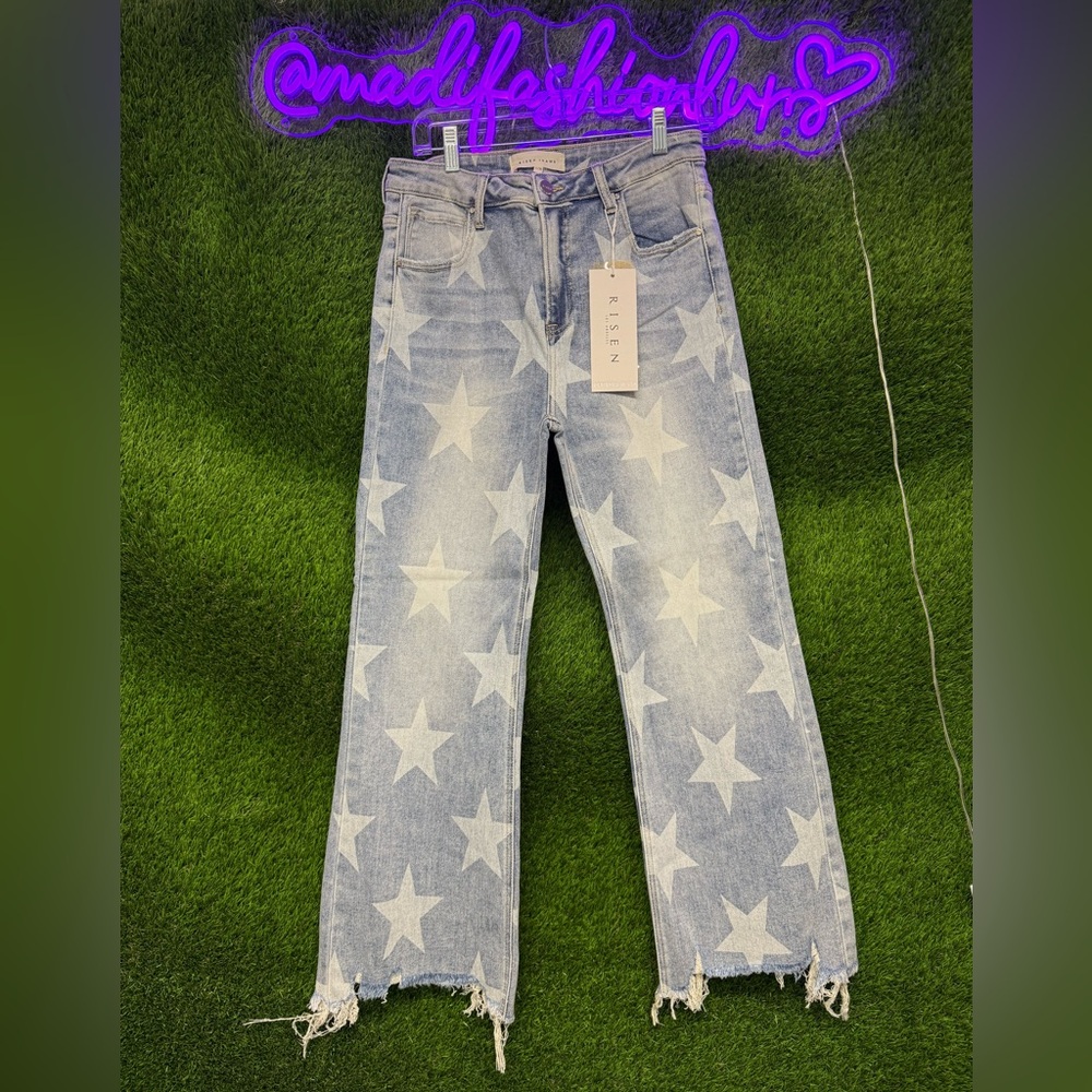 Kasen Blue Star Print Women's Jeans
